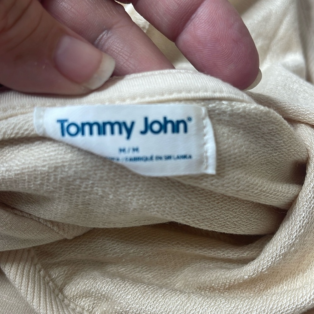 Tommy John Super Soft Terry Lounge Hoodie Parchment Medium - Picture 15 of 15